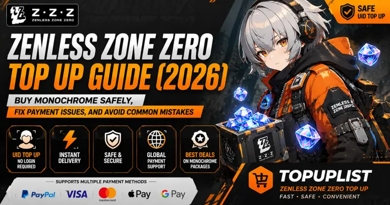 Zenless Zone Zero Top-Up Guide (2026): how to buy Monochrome, troubleshoot payment issues, choose packages, and avoid UID errors