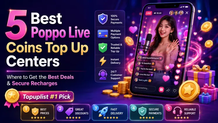 5 ศูนย์เติม Poppo Live Coins ที่ดีที่สุด: ซื้อคุ้มที่สุดและเติมเงินได้อย่างปลอดภัย