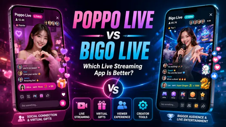 Poppo Live กับ Bigo Live: แอปไลฟ์สตรีมมิงไหนดีกว่ากัน?
