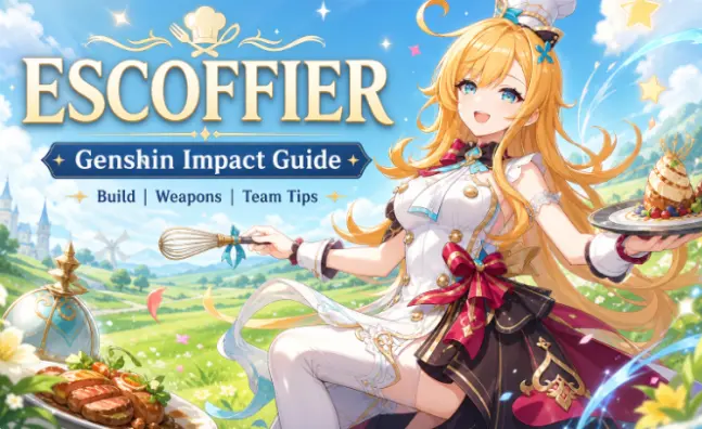 『Genshin Impact』エスコフィエ ビルドガイド：おすすめ武器、聖遺物、チーム編成＆育成素材