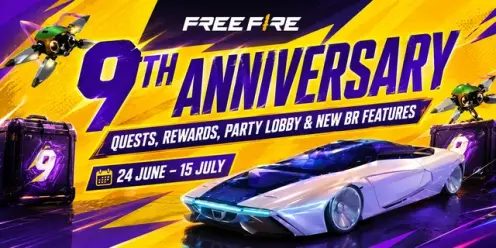 Free Fire 9th Anniversary Event Guide: Quests, Rewards, Party Lobby and New BR Features