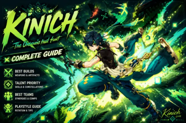 Kinich Genshin Impact 빌드 가이드 – 최고의 성유물, 무기 & 팀