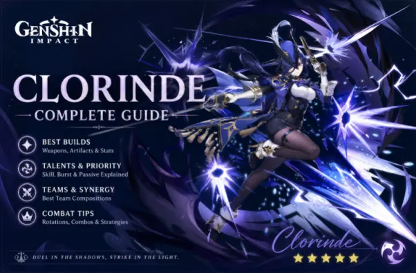 Clorinde Genshin Impact 빌드 가이드 – 최고의 성유물, 무기 및 팀