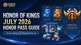 دليل Honor Pass لشهر يوليو 2026 في Honor of Kings: مكافآت Devara وMeng Ya وZhuangzi