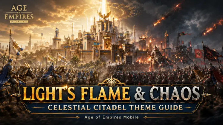 Age of Empires Mobile Light's Flame & Chaos Celestial Citadel Theme Guide