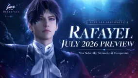 معاينة Rafayel لشهر يوليو 2026 في Love and Deepspace: ذكريات جديدة لخانة Solar ورفيق جديد