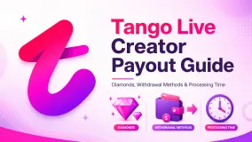 دليل أرباح منشئي المحتوى على Tango Live: الألماس، طرق السحب ومدة المعالجة