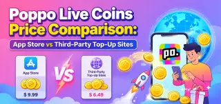 مقارنة أسعار عملات Poppo Live: App Store مقابل مواقع الشحن التابعة لجهات خارجية