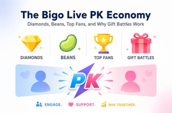 The Bigo Live PK Economy: Diamonds, Beans, Top Fans, and Why Gift Battles Work