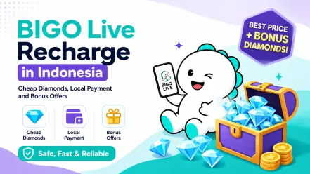 Recarga do BIGO Live na Indonésia: Diamantes baratos, pagamento local e ofertas de bônus