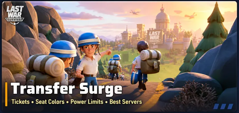 Last War Survival Transfer Surge Guide: Tickets, Seat Colors, Power Limits and Best Servers