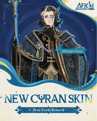 AFK Journey 1.7.3 New Skins Preview: Cyran, Evie, Peggy, Kulu, Mehira, and Merlin Cosmetics