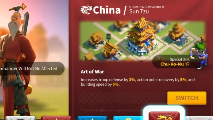 Rise of Kingdoms Best Civilization 2026: China → Korea/Germany/France Swap Routes