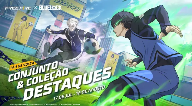 Guide des missions classées Blue Lock Free Fire Brazil : 50 éliminations, 5 000 soins, MVP et route Top 3