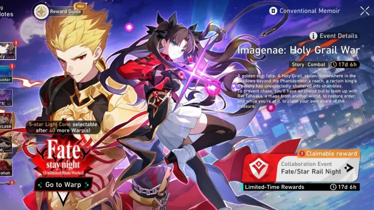 Honkai: Star Rail x Fate/UBW 聯動指南：Rin、Gilgamesh、免費 5 星角色與獎勵