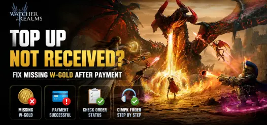 Watcher of Realms-opwaardering niet ontvangen? Ontbrekende W-Gold na betaling oplossen