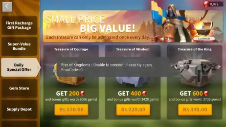 Rise of Kingdomsの支払いに失敗しましたか？よくある原因と簡単な解決方法