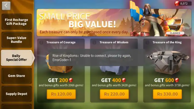 Rise of Kingdoms Payment Failed? Common Causes and Easy Fixes