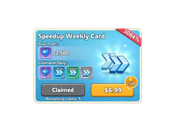 Speedup Weekly Card